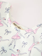 Three Little Tots Fall Ballet Bow Girls Long Sleeve Twirl Dress, additional view