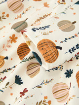 Three Little Tots Fall Orange Pumpkin and Leaf Twirl Girls Dress, additional view