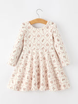 Fall Pumpkin Bow Girls Twirl Dress