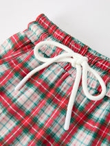Christmas Tree Plaid Boys Set Long Sleeve Top Pants