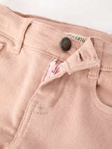 Girls Solid Cargo Leggings Side Bow Pocket Wide Leg Pants