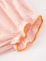 Halloween Pumpkin Embroidered Girls Bloomer Set
