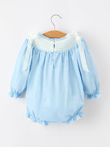 Christmas Nativity Smocked Baby Bubble Romper