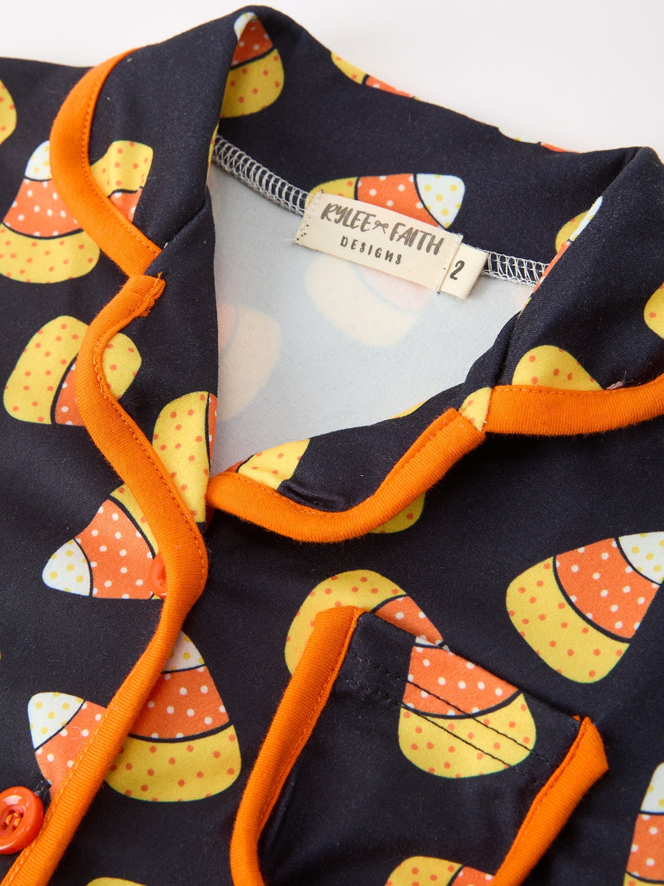 Halloween Candy Corn Mommy and Me Pajama Set Matching Lounge Set