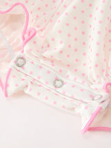 Christmas Smocked Baby Girl Bubble Romper Embroidered Ruffle Collar