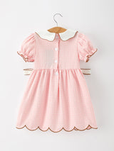 Christmas Girls Gingerbread Peter Pan Collar Dress