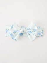 FALL Baby Girls Blue Floral Bow Headband