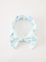 FALL Baby Girls Blue Floral Bow Headband