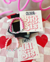 Big Sister Bracelet, new baby sister gift, gift from baby, big sis gift, Big sister, Bracelet, card, box & ribbon! Personalized card!