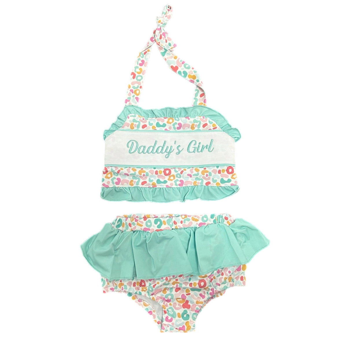 Daddy’s girl summer leopard two piece Swimsuit