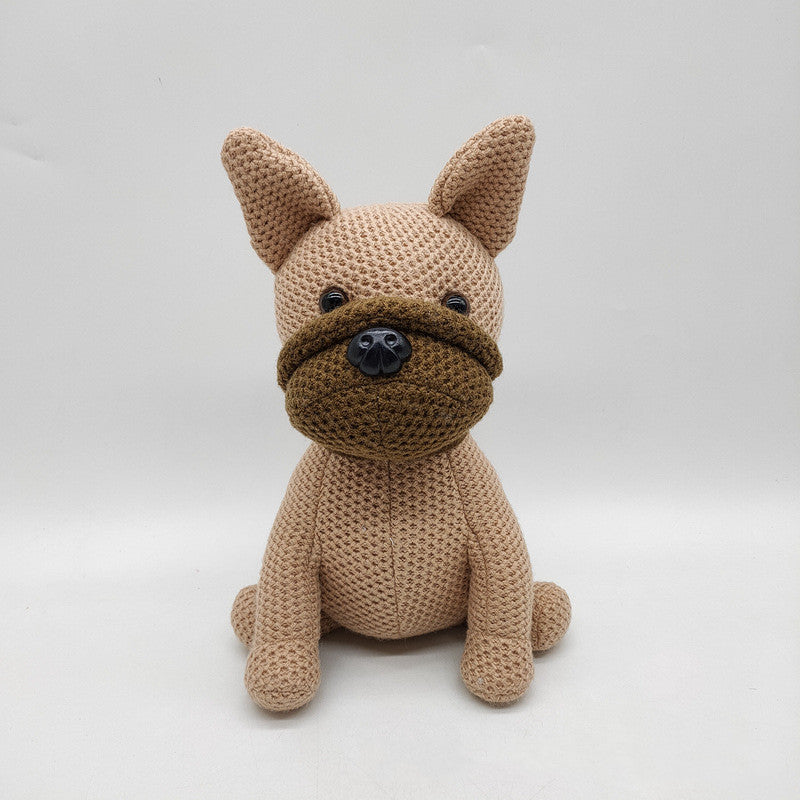 Yarn Bear Doll Wedding Celebration Doll Cute Plush Knitted Toy For Kids As A Gift