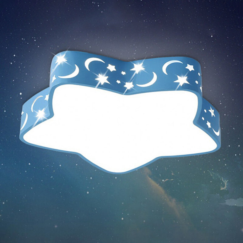 Celestial Cuddles: Sparkling Starry Night LED Ceiling Light for Kids