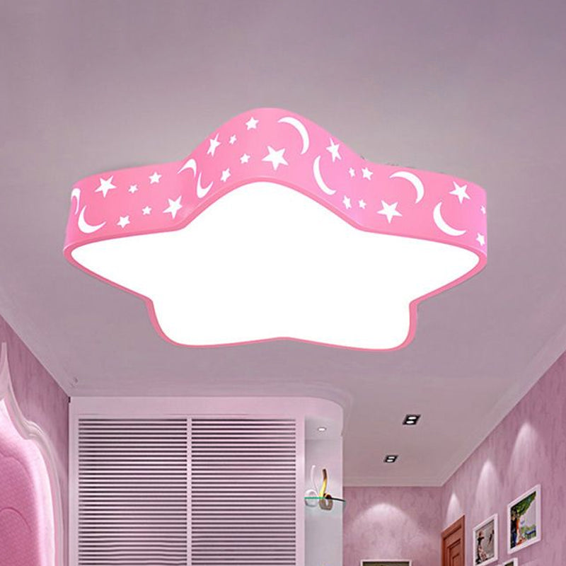 Celestial Cuddles: Sparkling Starry Night LED Ceiling Light for Kids