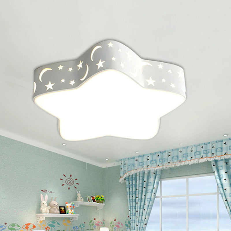 Celestial Cuddles: Sparkling Starry Night LED Ceiling Light for Kids