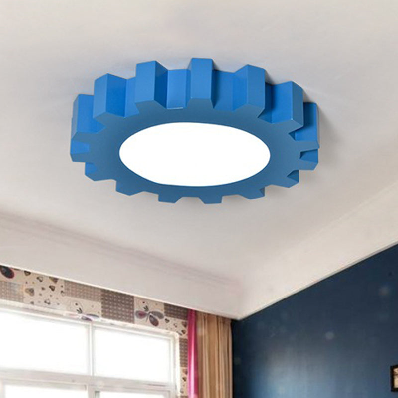 Whimsical Gears: Modern LED Ceiling Light for Kids