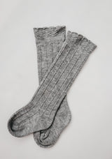 Ruffle Cotton Knee High Socks