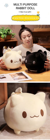 Three Little Tots Cartoon Cute Fishtail Cat Plush Toy Accompany Doll Girl Bed Sofa Doll Birthday Gift, another angle
