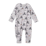 Airplane Zipper Romper -  Bamboo Baby Footie Outfit