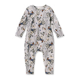 Western Cowboy Rodeo Zipper Baby Romper - Bamboo Convertible