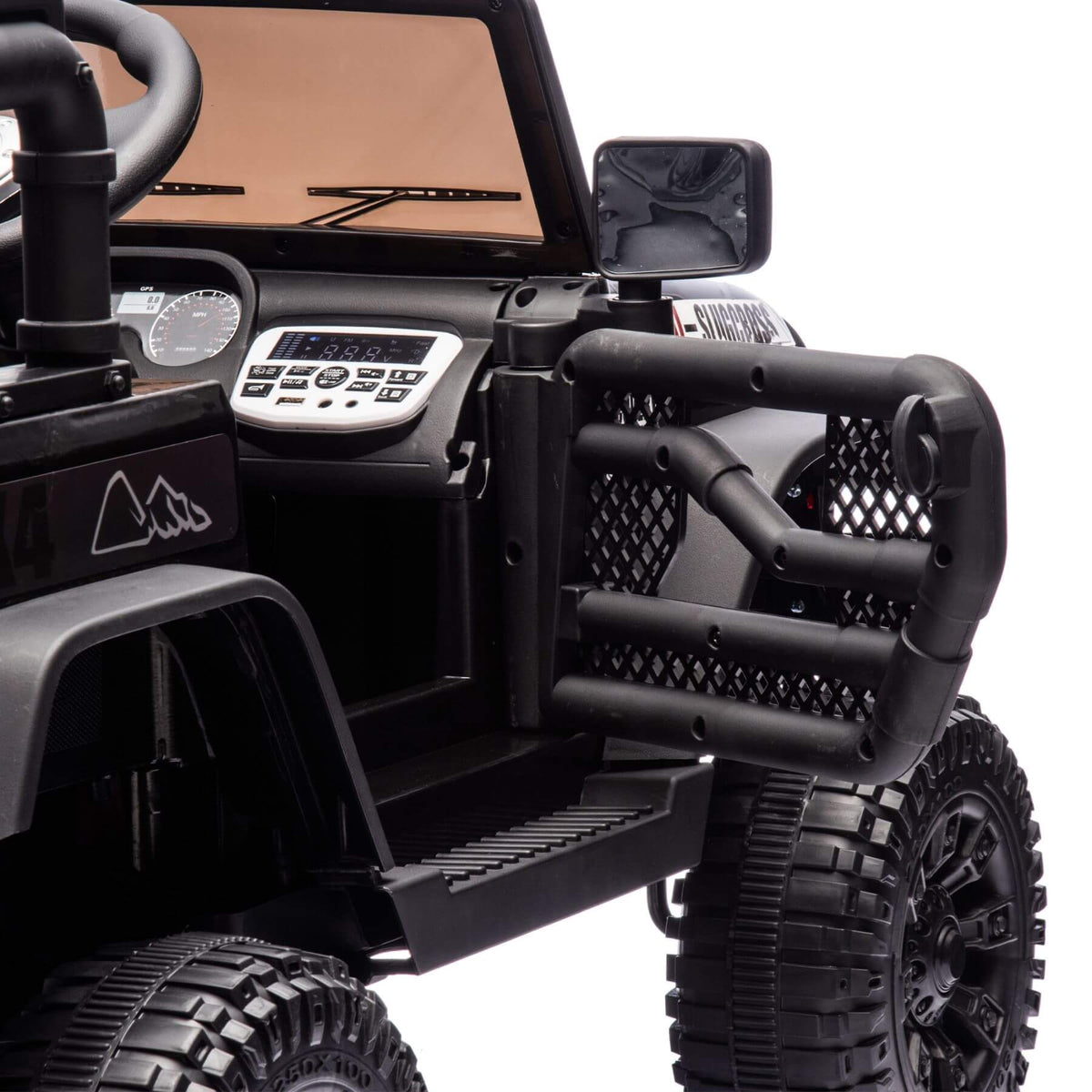 HIFINE 24V Kids Ride On Car W/Parents Remote Control, Black