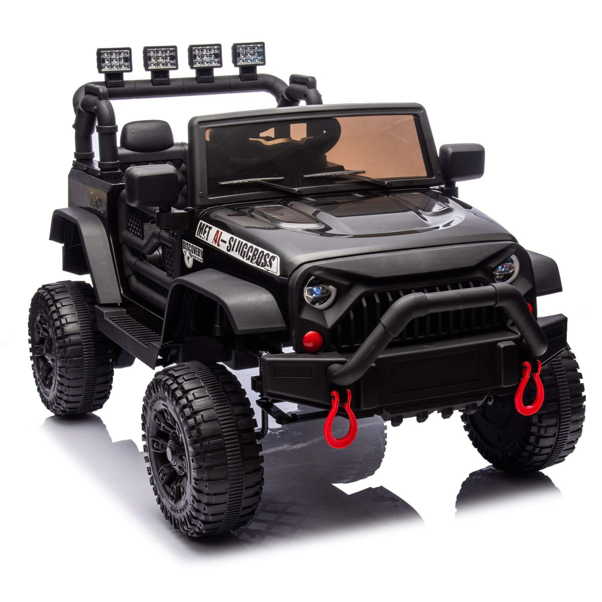 HIFINE 24V Kids Ride On Car W/Parents Remote Control, Black