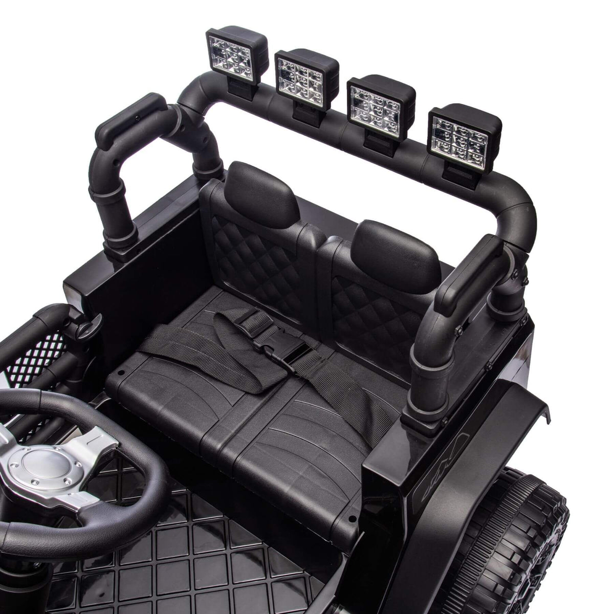 HIFINE 24V Kids Ride On Car W/Parents Remote Control, Black
