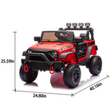 HIFINE 24V Kids Ride On Car W/Parents Remote Control, Red