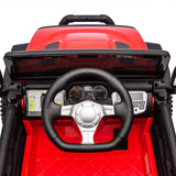 HIFINE 24V Kids Ride On Car W/Parents Remote Control, Red