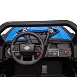 HIFINE 24V Two-Seater Kids Ride On UTV W/Parents Remote Control, for Age 3+, Blue