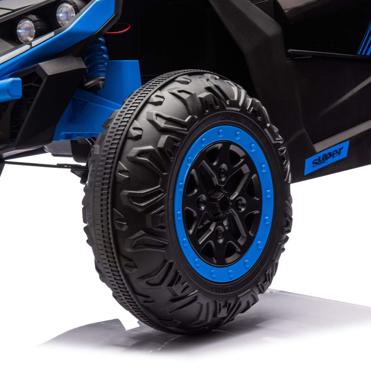 HIFINE 24V Two-Seater Kids Ride On UTV W/Parents Remote Control, for Age 3+, Blue