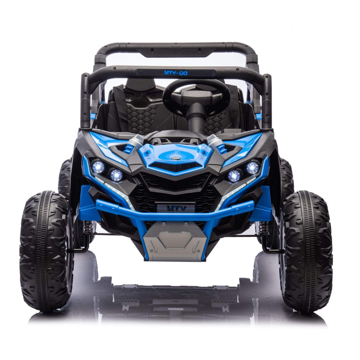 HIFINE 24V Two-Seater Kids Ride On UTV W/Parents Remote Control, for Age 3+, Blue