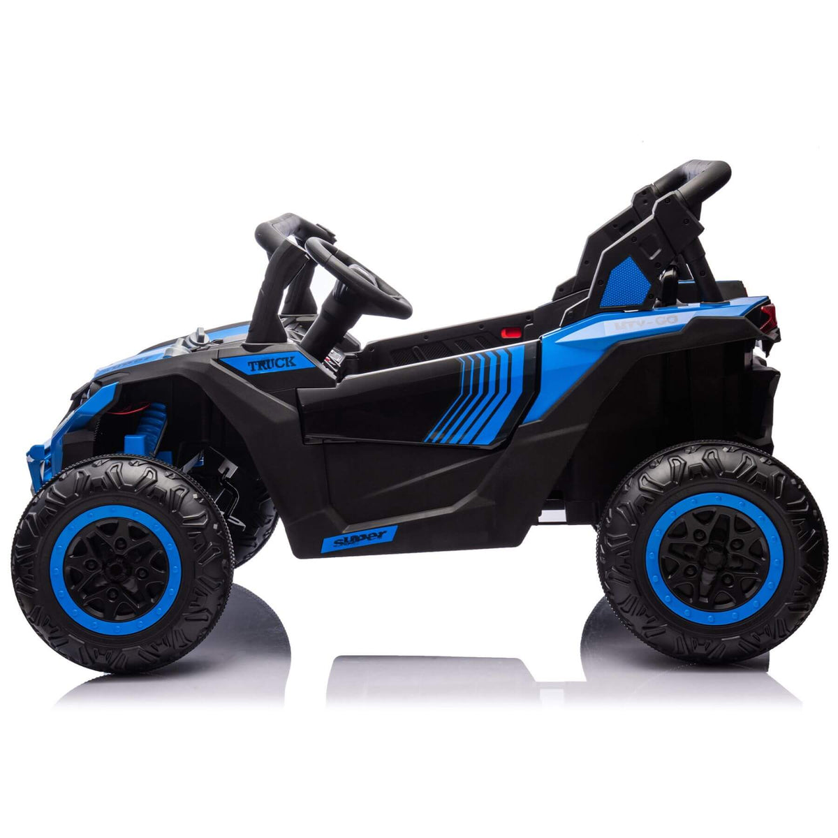 HIFINE 24V Two-Seater Kids Ride On UTV W/Parents Remote Control, for Age 3+, Blue