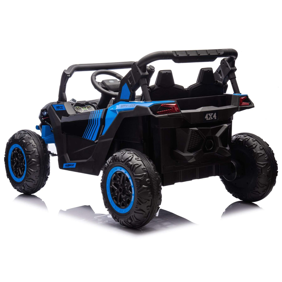 HIFINE 24V Two-Seater Kids Ride On UTV W/Parents Remote Control, for Age 3+, Blue