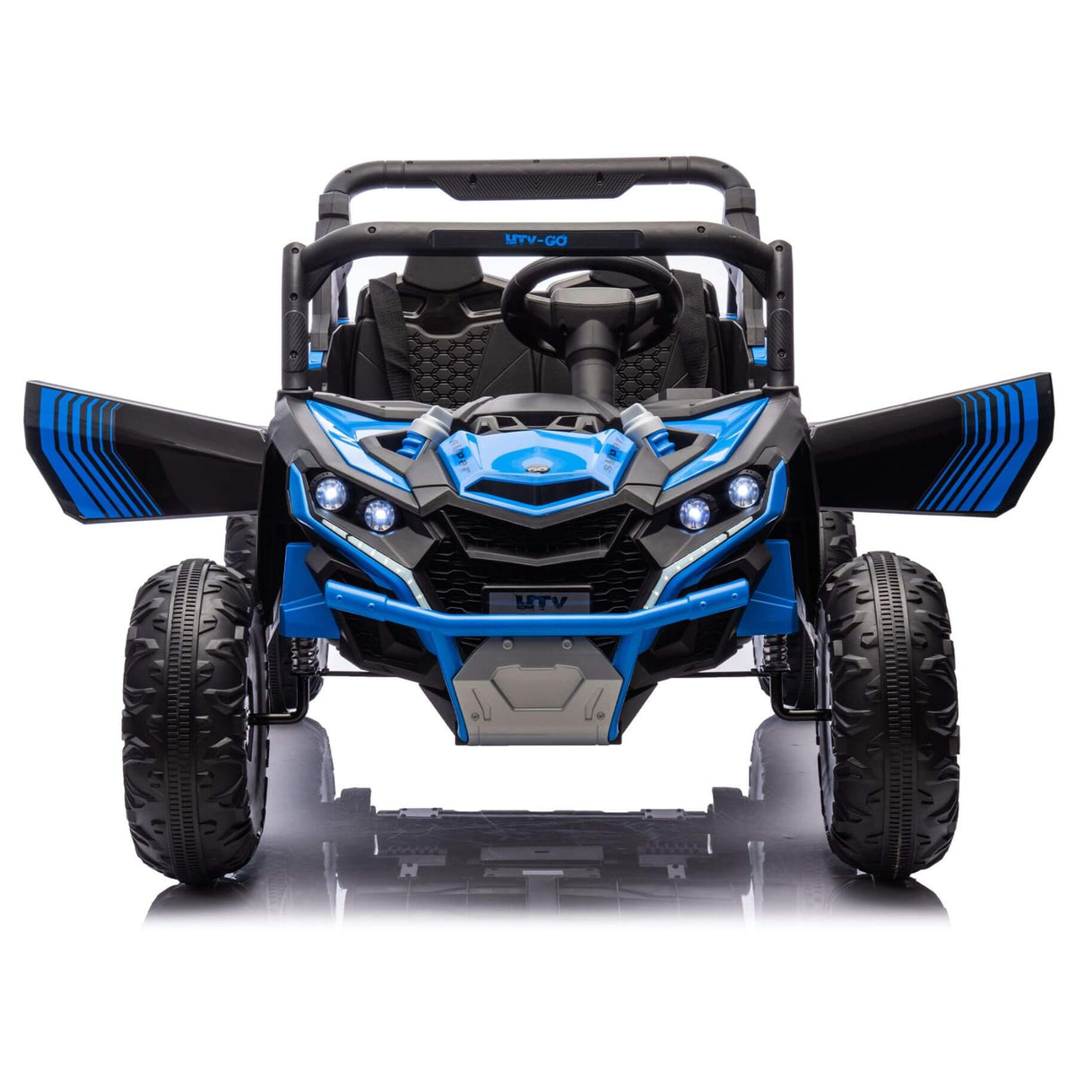HIFINE 24V Two-Seater Kids Ride On UTV W/Parents Remote Control, for Age 3+, Blue