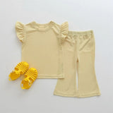 Three Little Tots Girls' Simple Cute Wild Suit Fashion, in Yellow