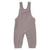Brown Plaid Overalls