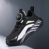 Non-Slip Soft-Soled Running Sneakers With Rotating Buckles For Older And Teenage Kids