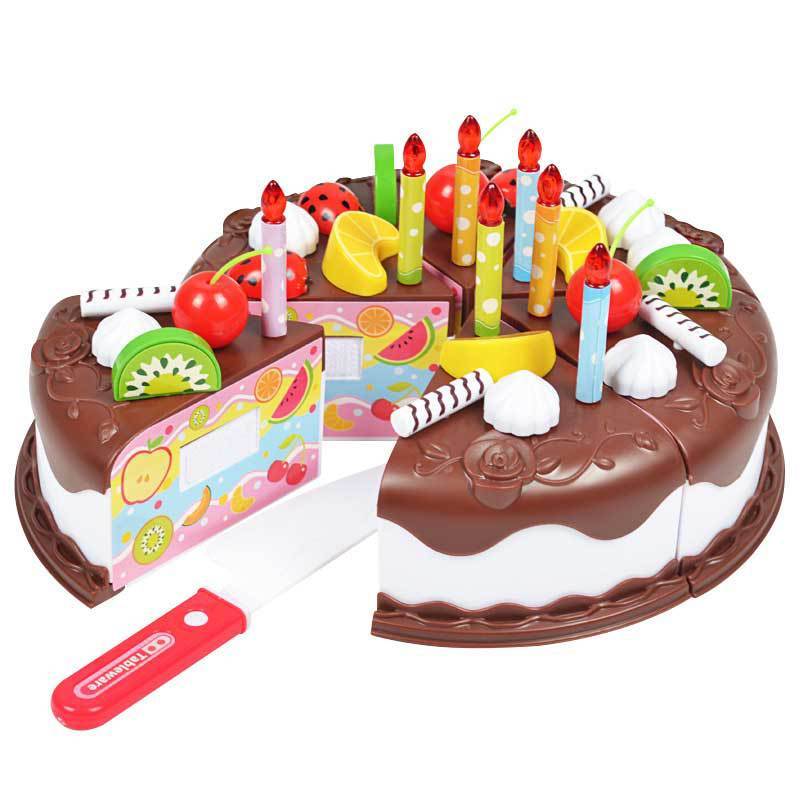 Three Little Tots Children's play house birthday cake toy, in Chocolate