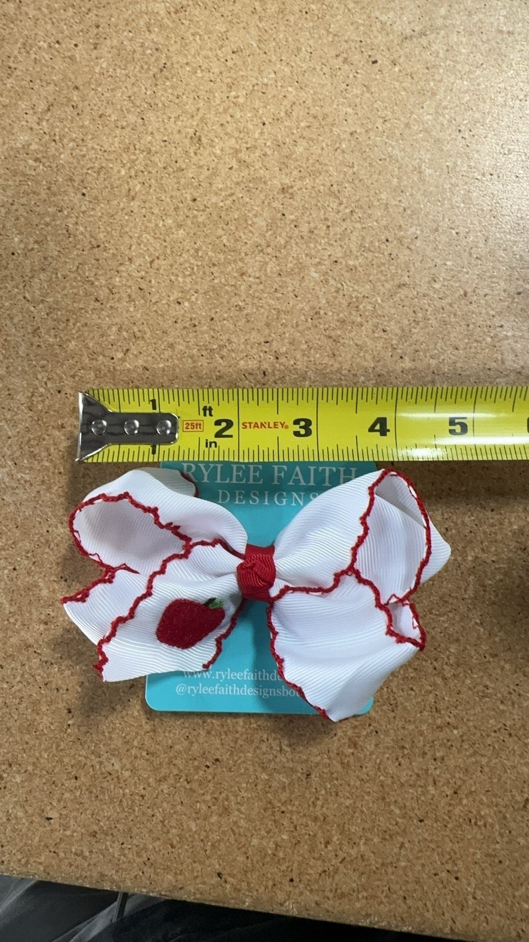 Back-to-school Apple Applique Girls Hairpin 4 Inches/6.25 inches