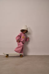 Three Little Tots Sunset Pink Sweat Set, alternate angle