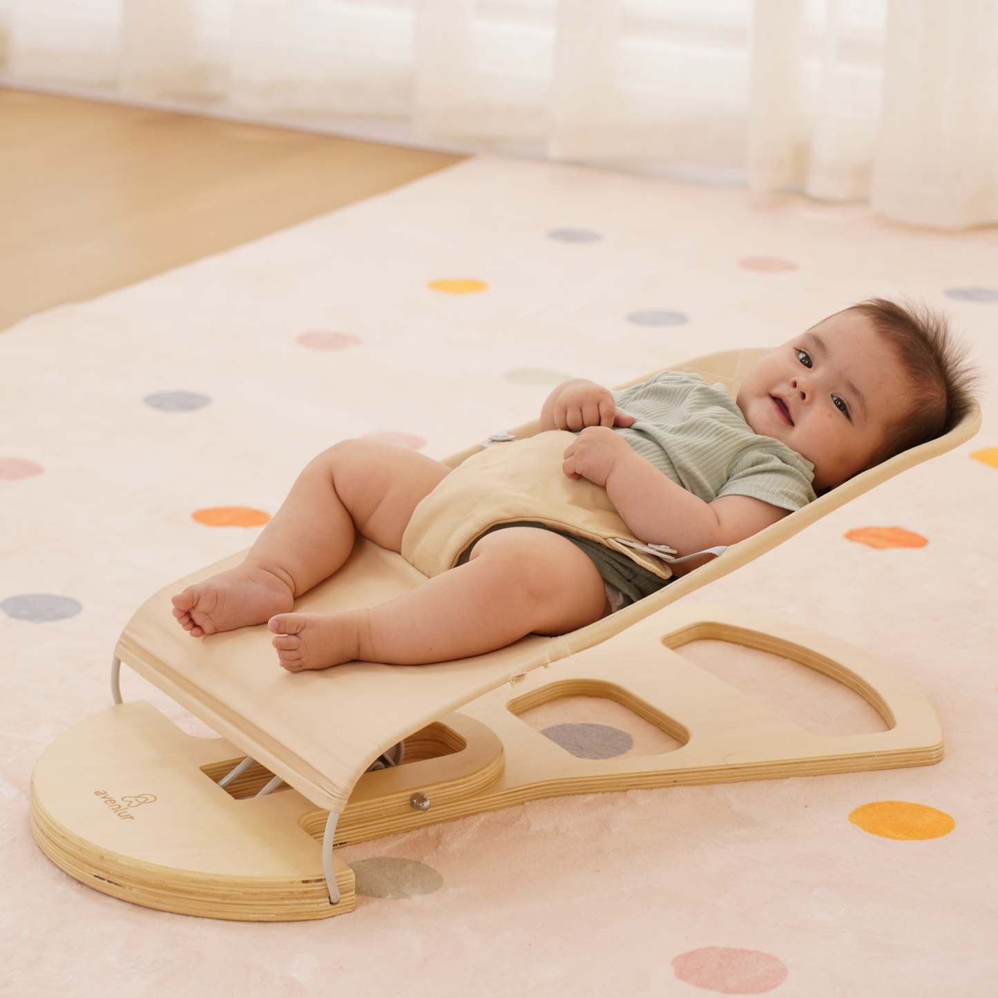 Three Little Tots Fir Baby Bouncer Foldable, another angle