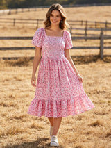 Mommy & Me Adult Dress – Spring Floral Print