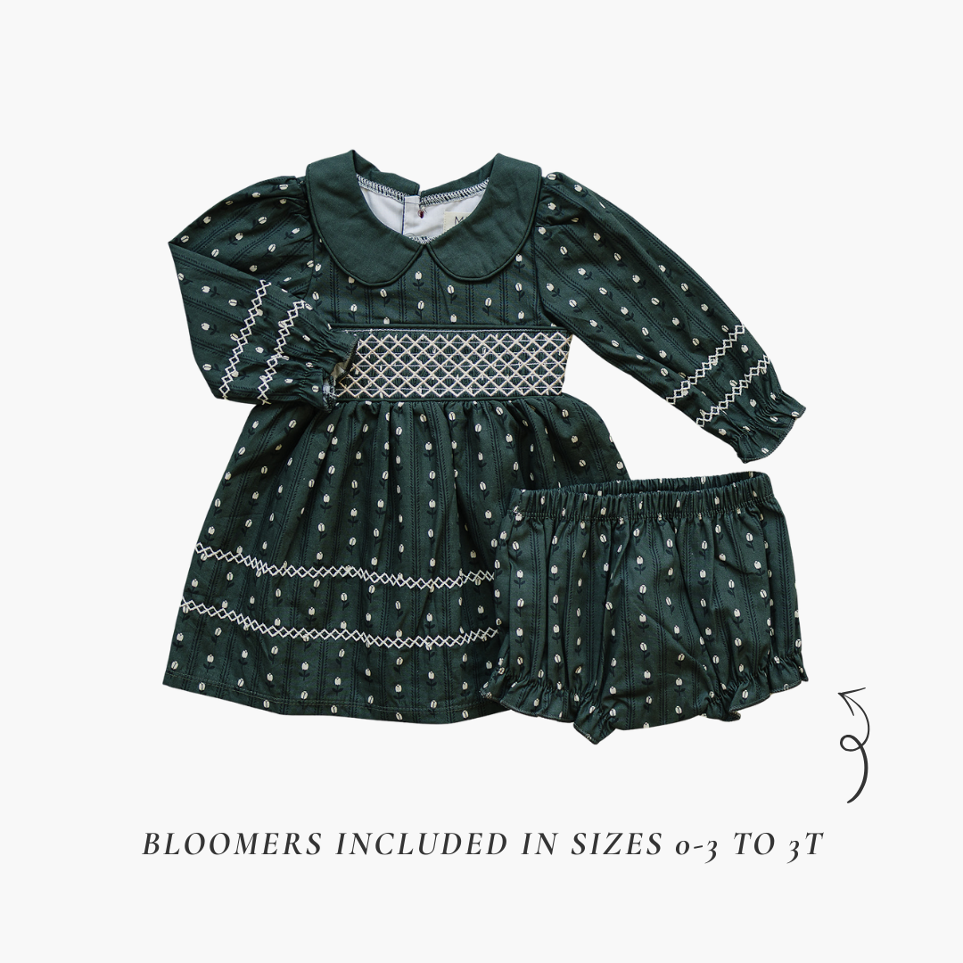 Three Little Tots Tulip Smocked Peter Pan Collar Dress, additional product photo