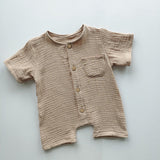 Fashion Casual Infant Summer Short-sleeved Rompers