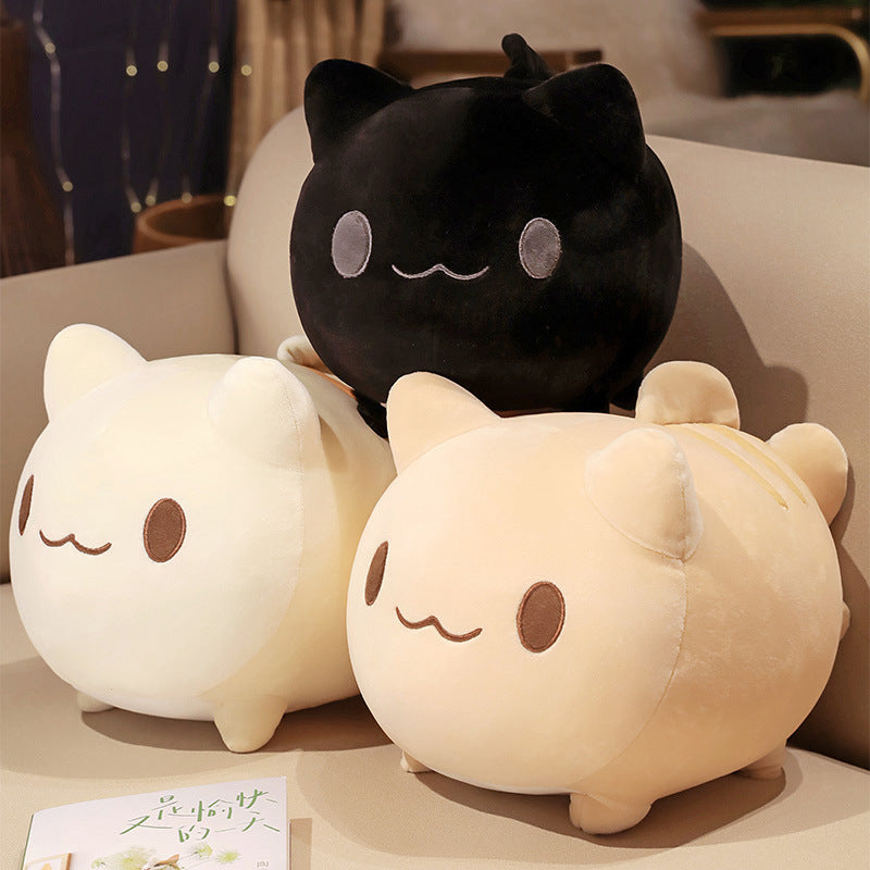 Three Little Tots Cartoon Cute Fishtail Cat Plush Toy Accompany Doll Girl Bed Sofa Doll Birthday Gift, alternate angle