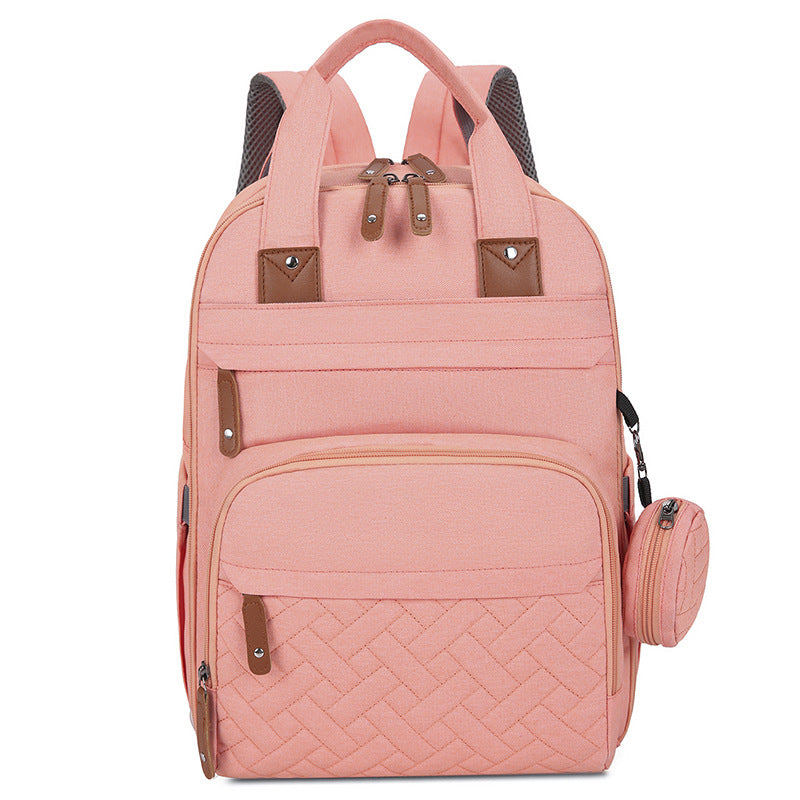 Multi-functional Diaper Bag With A Baby Changing Pad And A Warming Compartment