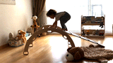 Montessori Climbing Set / Pikler Triangle, Climbing Arch & Ramp / 3 Pieces Set