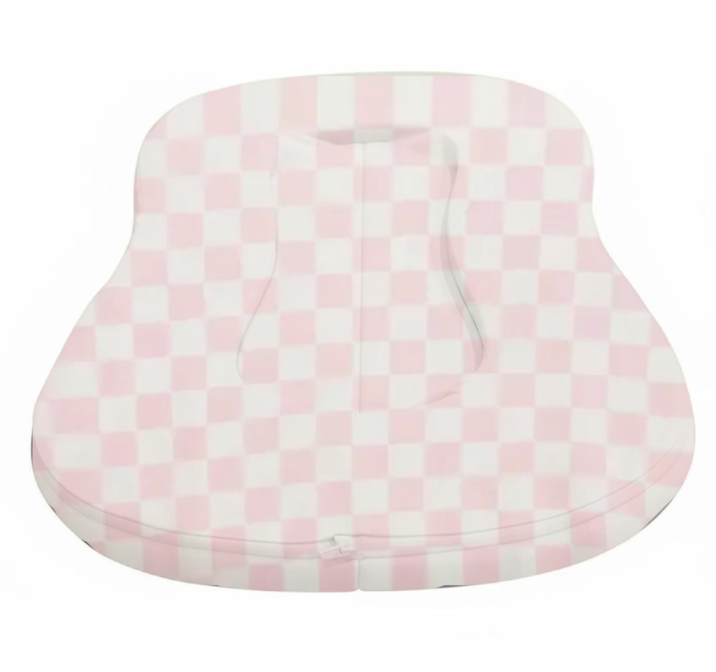 Pink White Checkered New Lounger Curve Cover