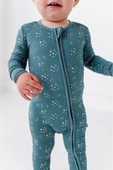 Three Little Tots Bamboo One Piece Zip Pajama - Starlit Sky, additional view