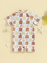 Cute Crab Printed Baby Boys' Light Blue Protective Shorts